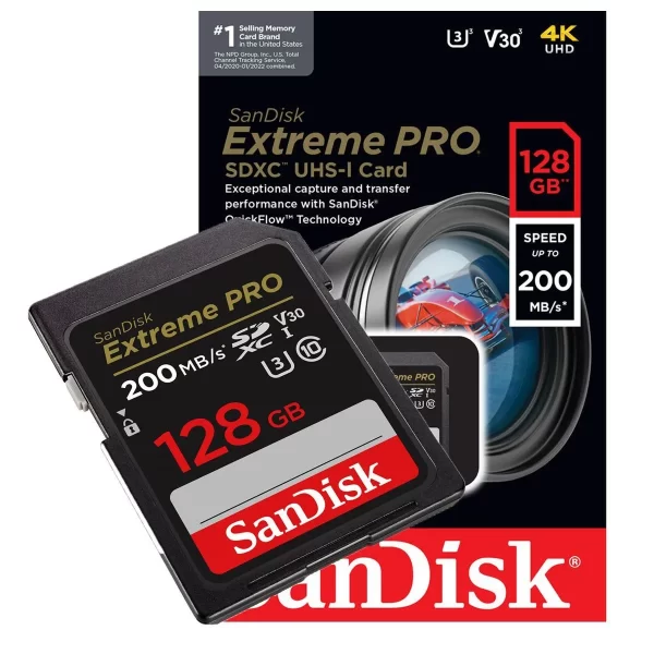 Cartão de Memória Sandisk Extreme Pro 128GB